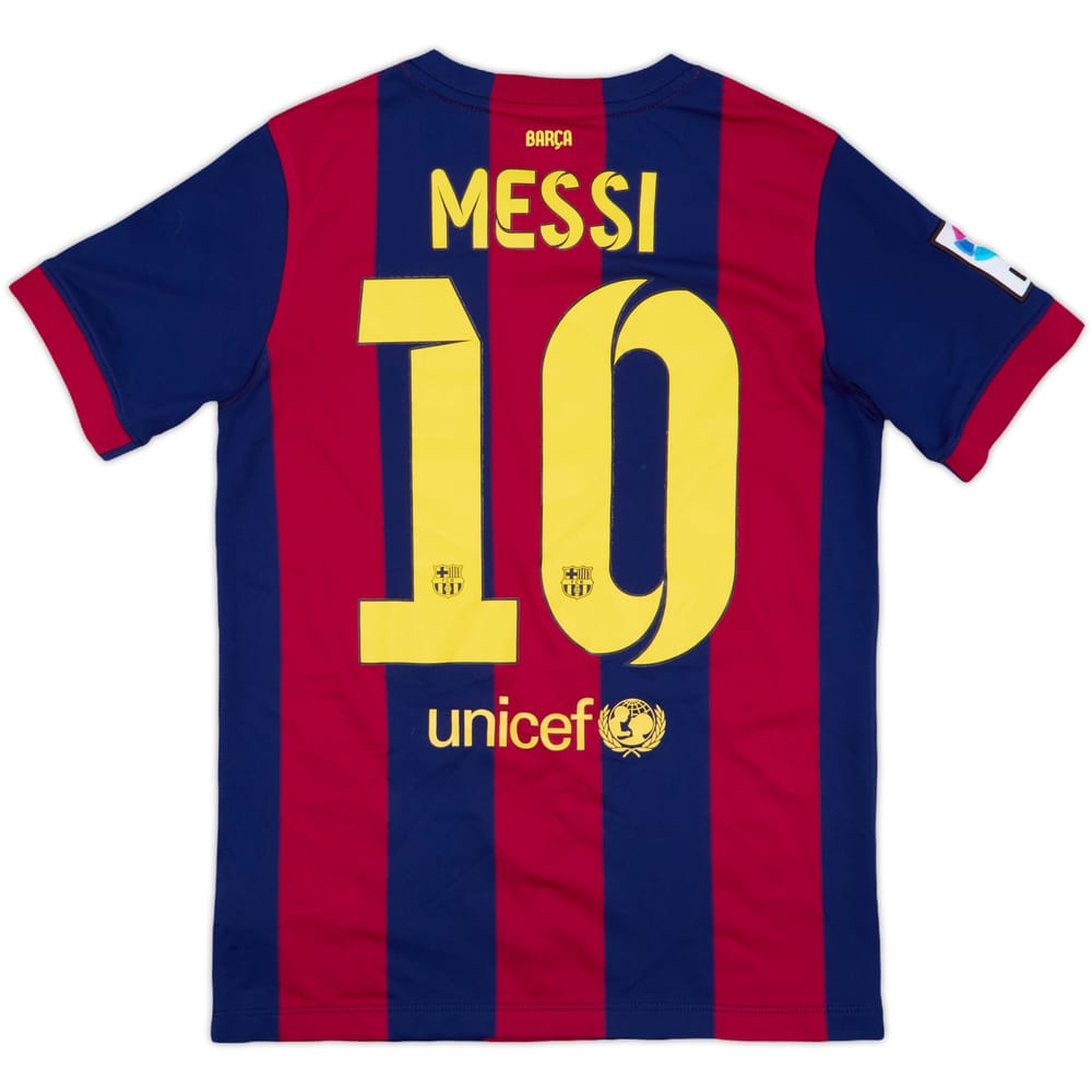 2014-15 Barcelona Home Shirt Messi #10 - 8/10 - (L.Boys)