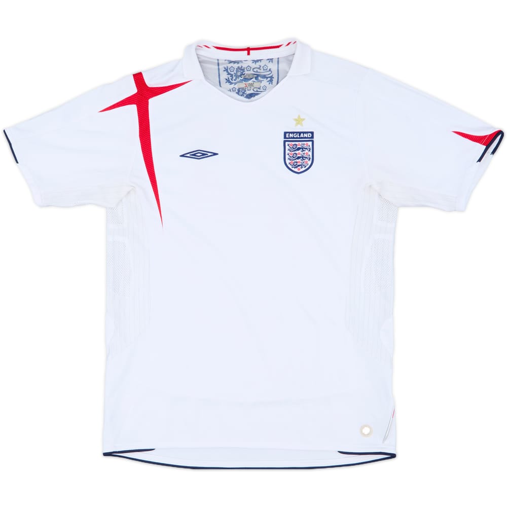 2005-07 England Home Shirt - 7/10 - (XL.Boys)