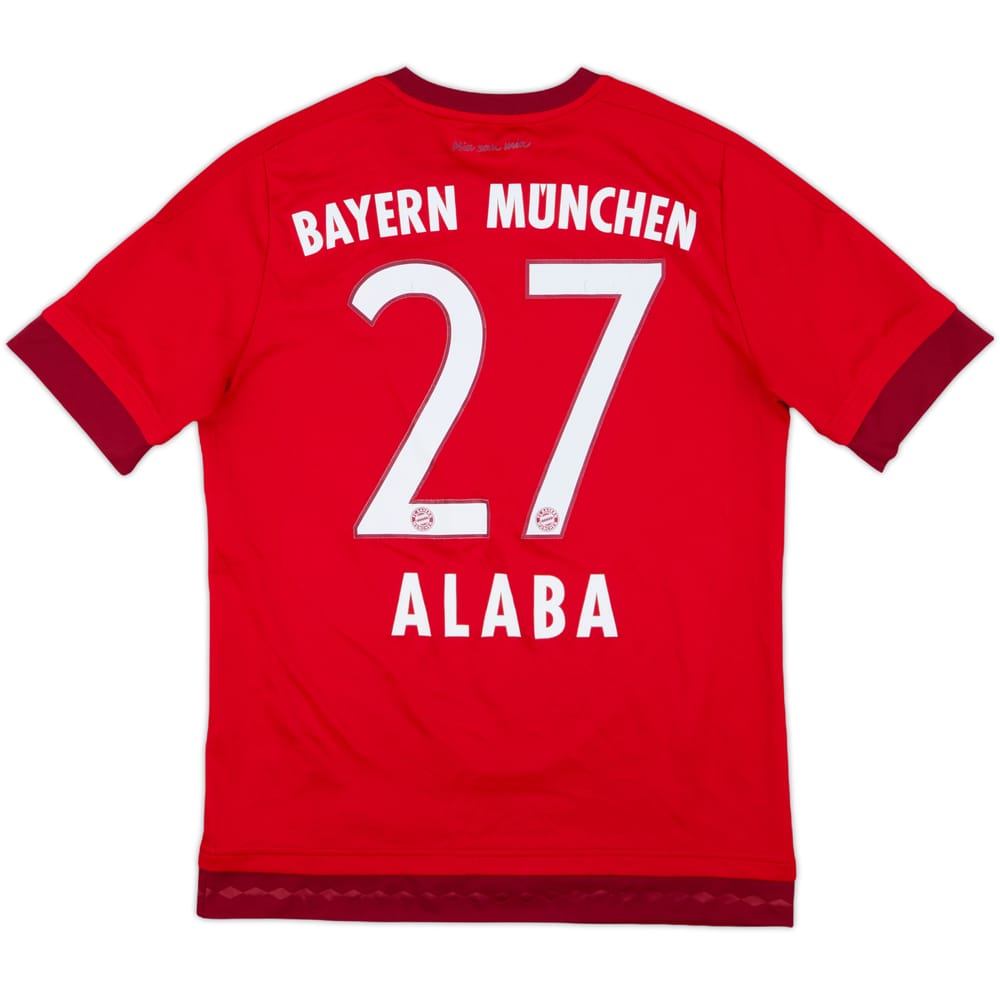 2015-16 Bayern Munich Home Shirt Alaba #27 - 7/10 - (XL.Boys)