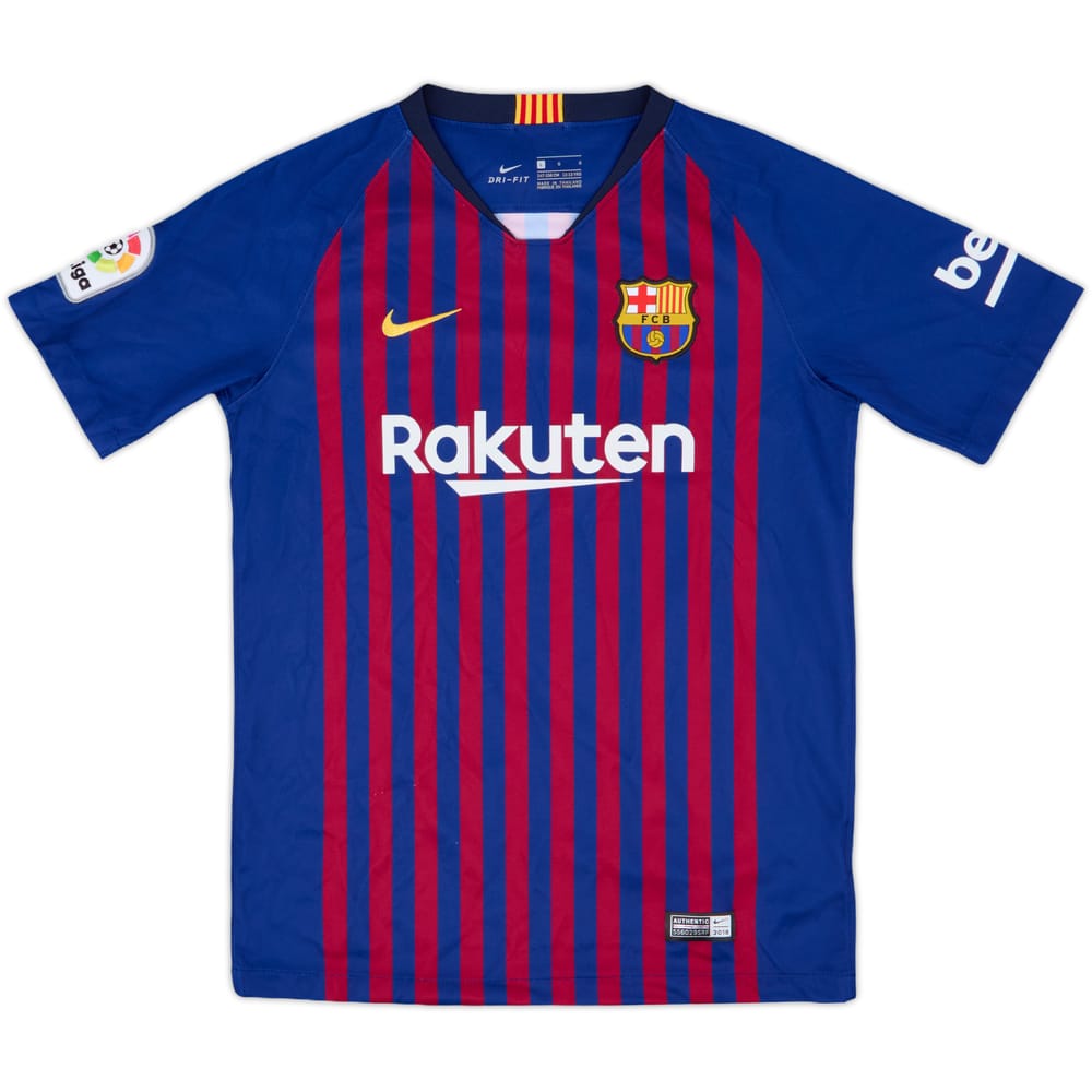 2018-19 Barcelona Home Shirt - 9/10 - (L.Boys)