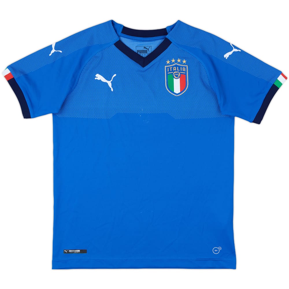 2018-19 Italy Home Shirt - 7/10 - (L.Boys)