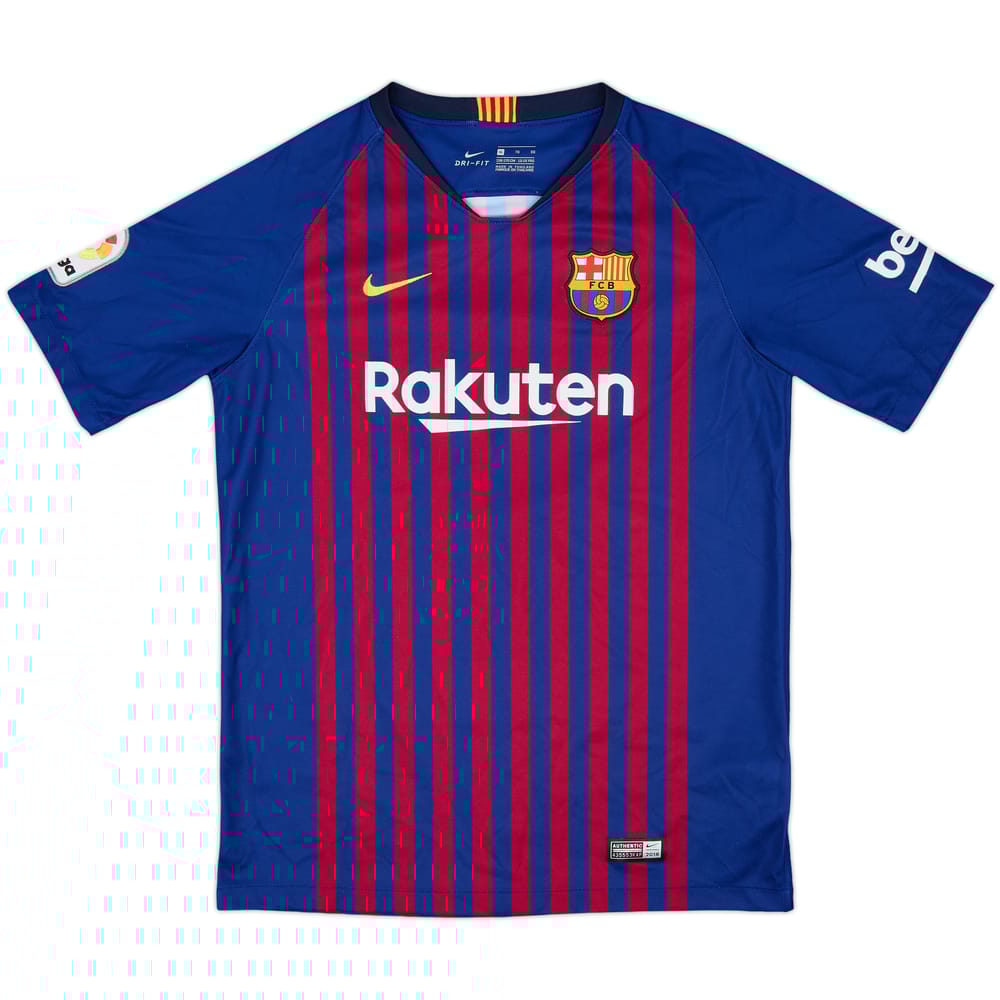 2018-19 Barcelona Home Shirt - 10/10 - (XL.Boys)
