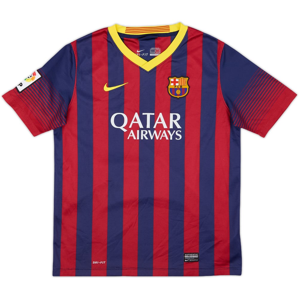 2013-14 Barcelona Home Shirt - 8/10 - (XL.Boys)