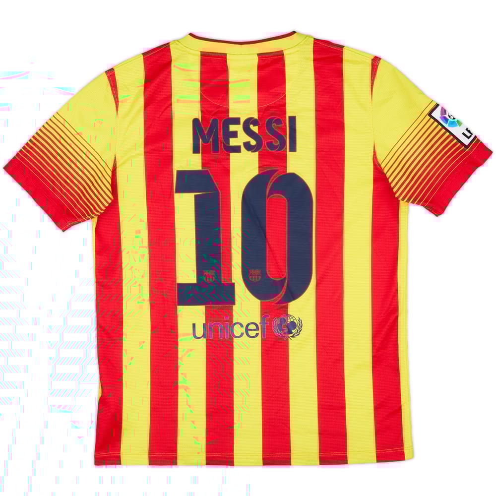 2013-15 Barcelona Away Shirt Messi #10 - 10/10 - (L.Boys)