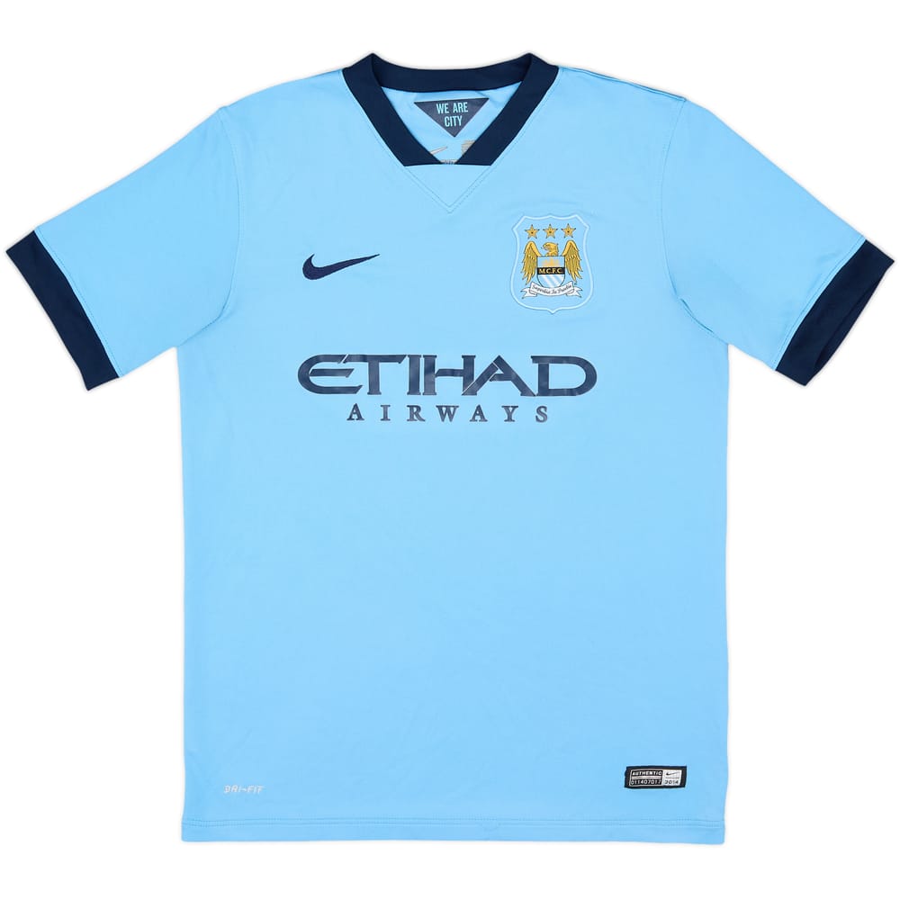 2014-15 Manchester City Home Shirt - 8/10 - (L.Boys)