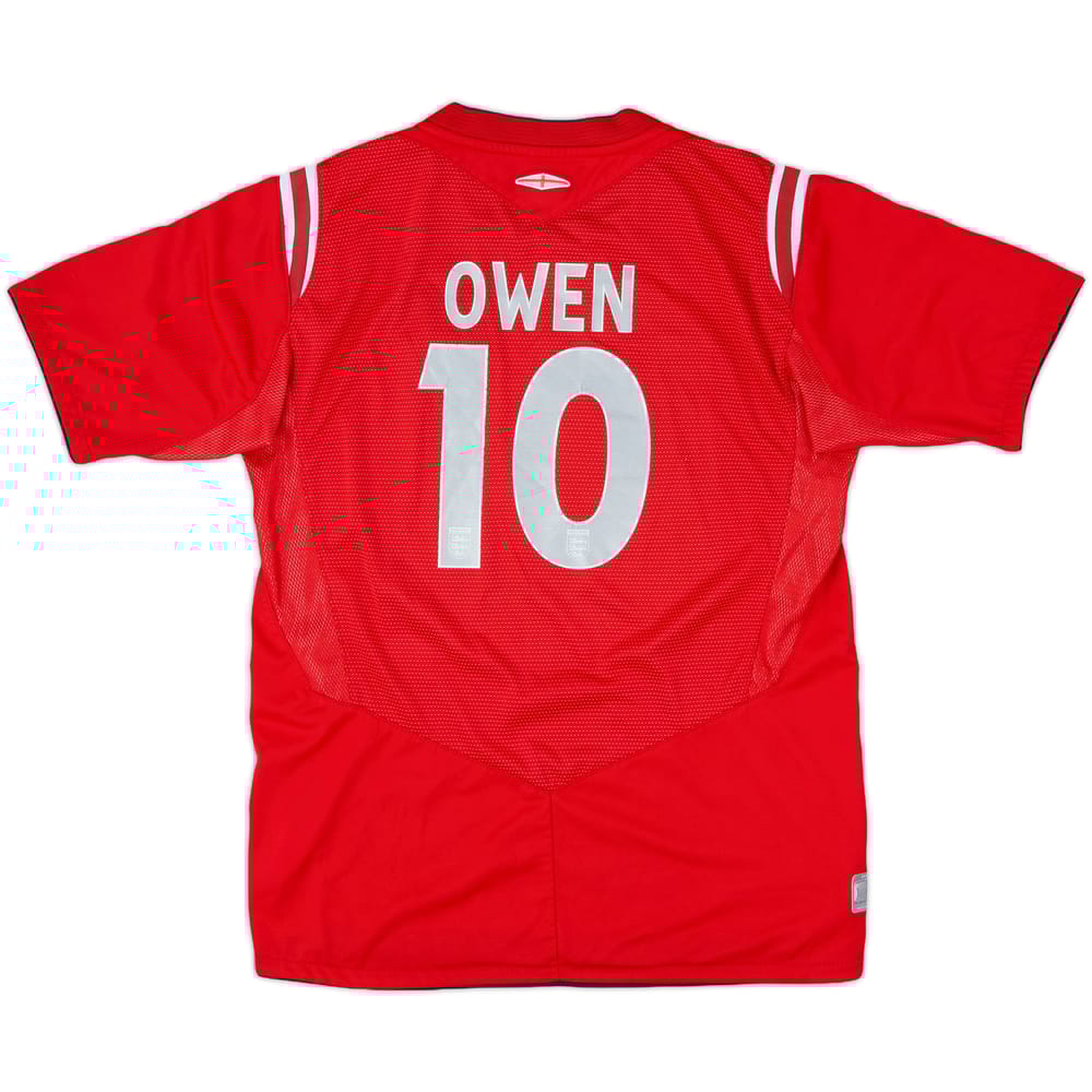 2004-06 England Away Shirt Owen #10 - 7/10 - (L.Boys)