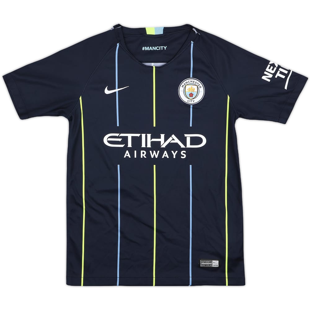 2018-19 Manchester City Away Shirt - 4/10 - (M.Boys)