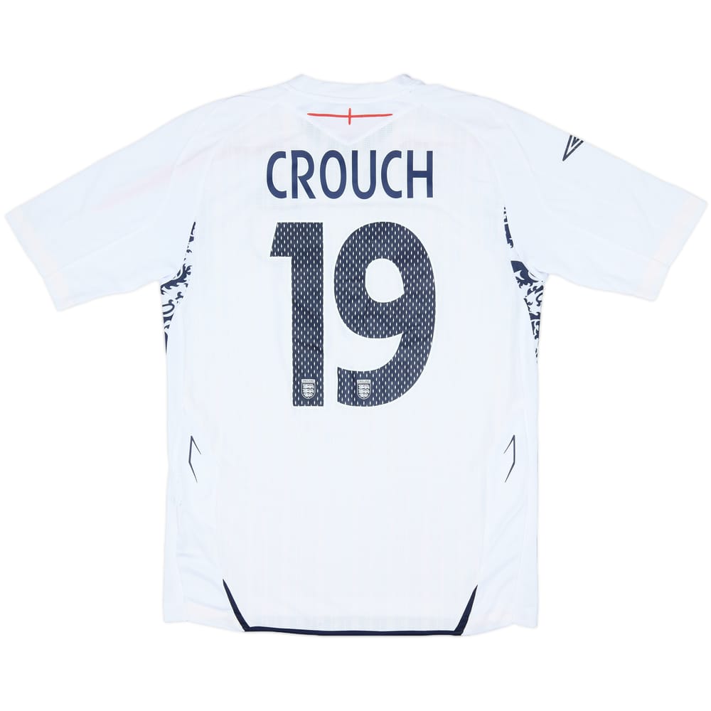 2007-09 England Home Shirt Crouch #19 (M)
