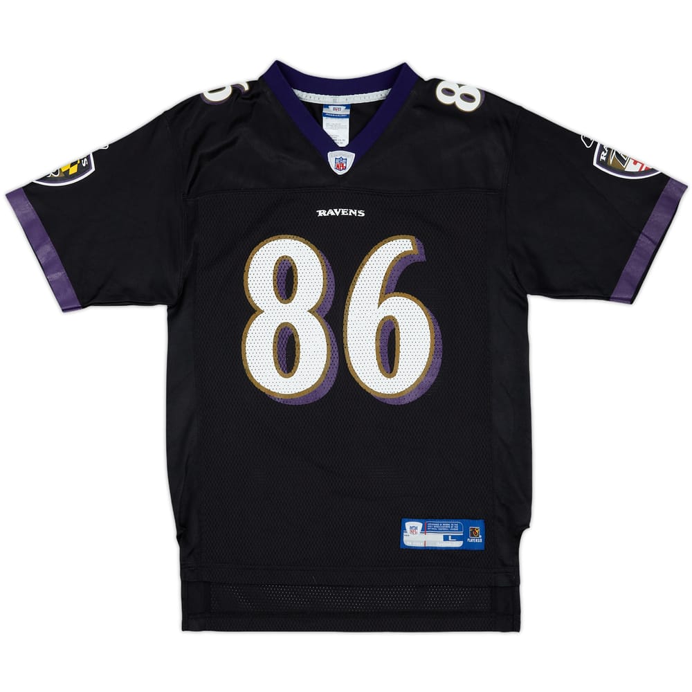 2005-06 Baltimore Ravens Heap #86 Reebok On Field Alternate Jersey - 9/10 - (L.Boys)
