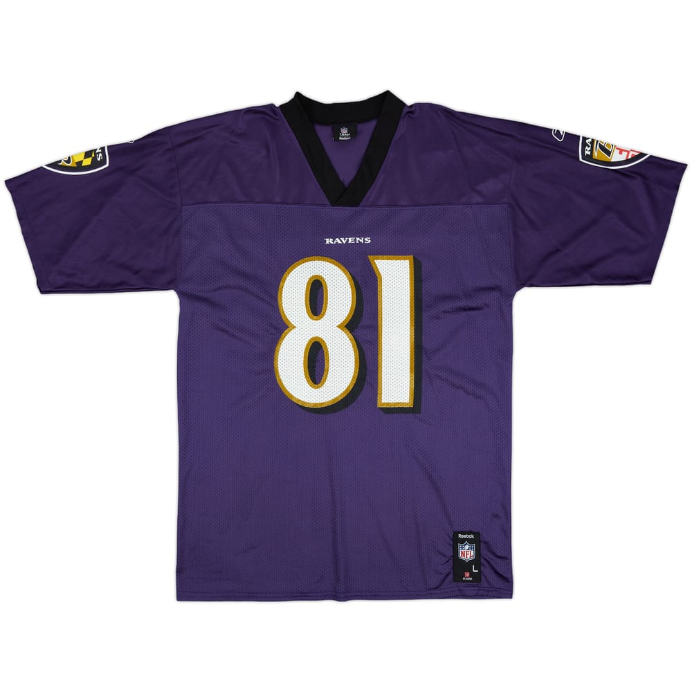 2010-11 Baltimore Ravens Boldin #81 Reebok Replica Home Jersey - 9/10 - (L)