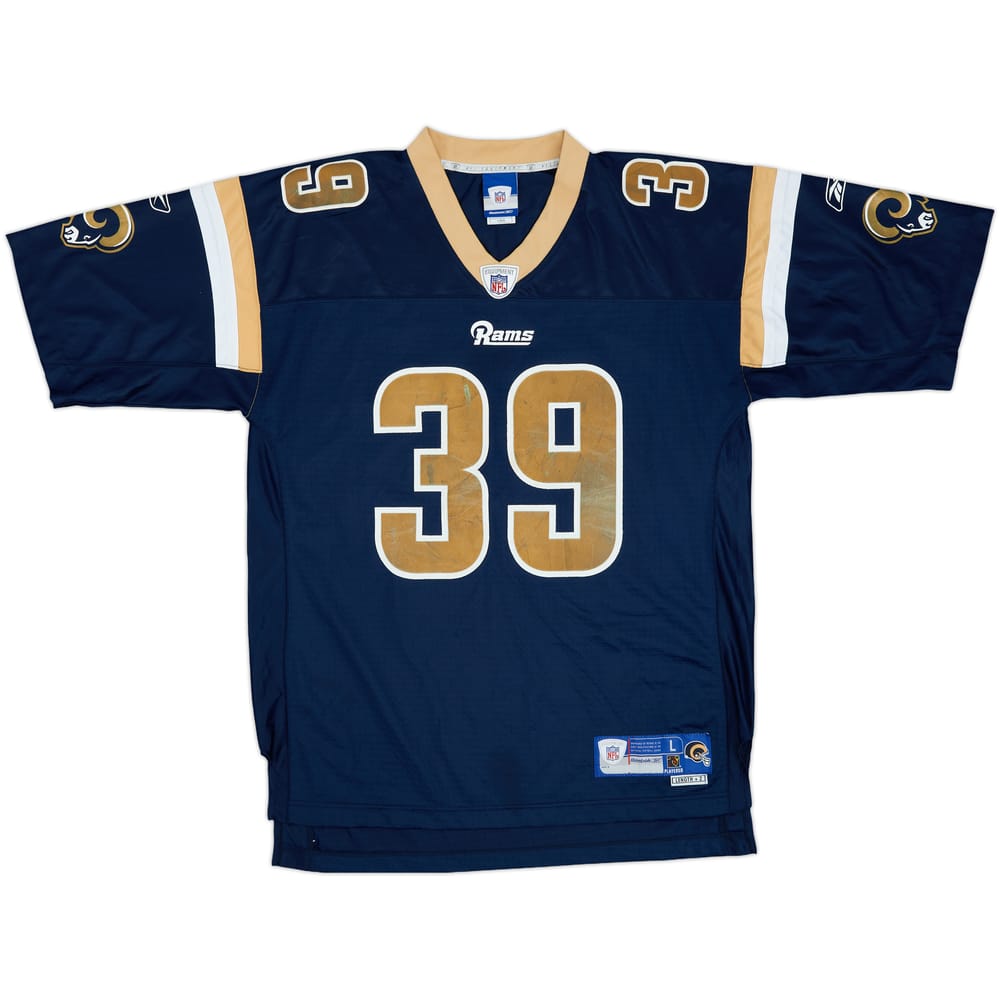 2005-06 St Louis Rams Jackson #39 Reebok Premier Home Jersey - 5/10 - (L)