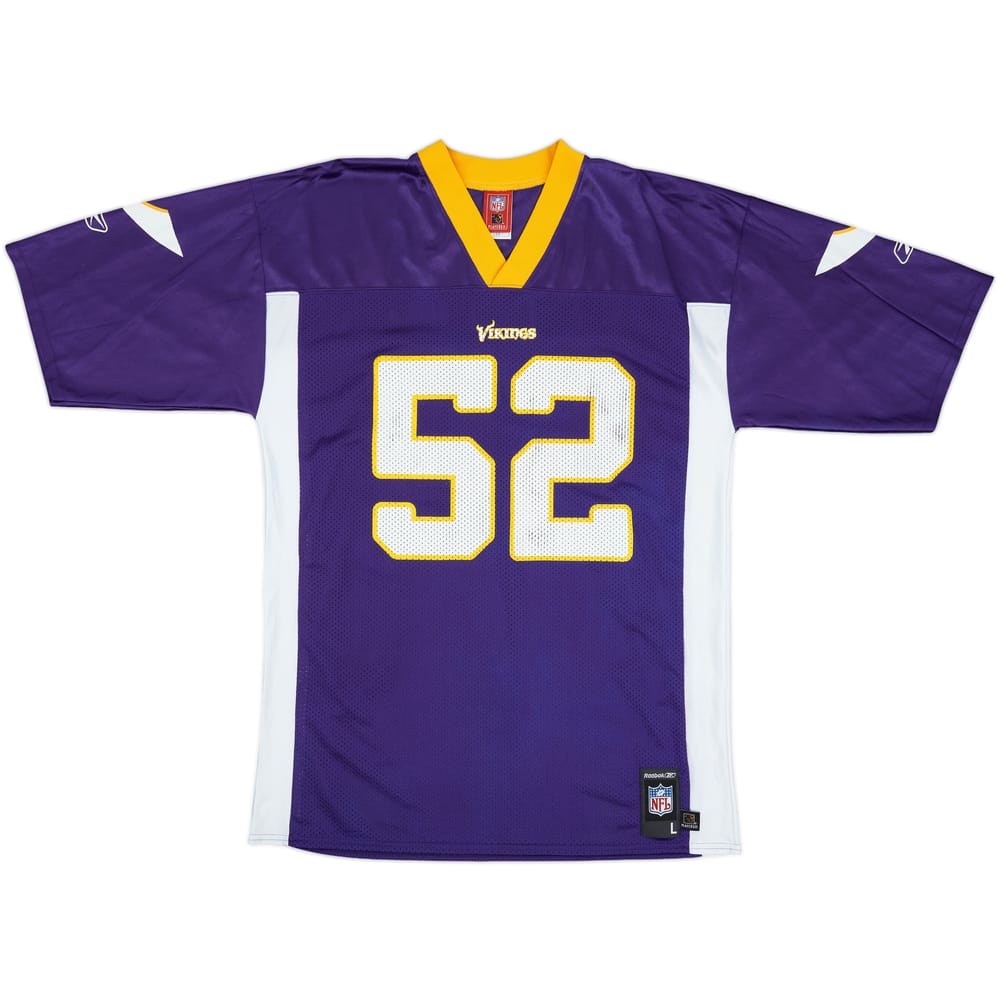 2006 Minnesota Vikings Greenway #52 NFL Replica Home Jersey - 7/10 - (L)