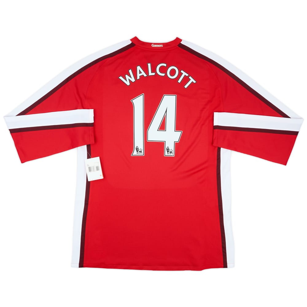 2008-10 Arsenal Player Issue Home L/S Shirt Walcott #14 (XXL)