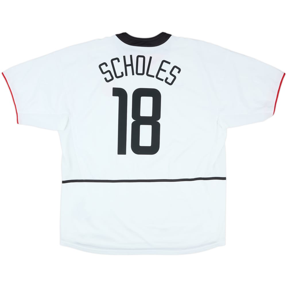 2002-03 Manchester United Away Shirt Scholes #18 - 7/10 - (XXL)