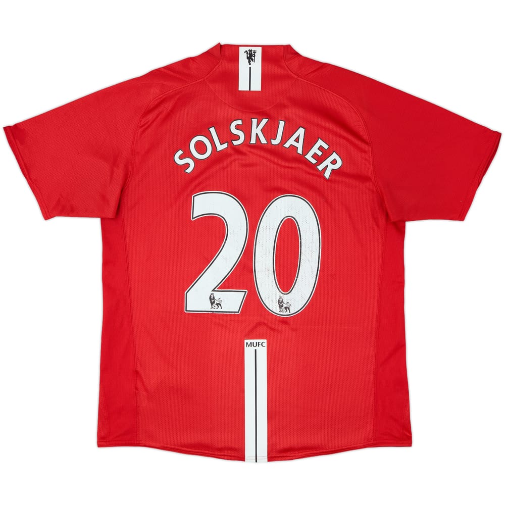 2007-09 Manchester United Home Shirt Solskjaer #20 - 5/10 - (L)