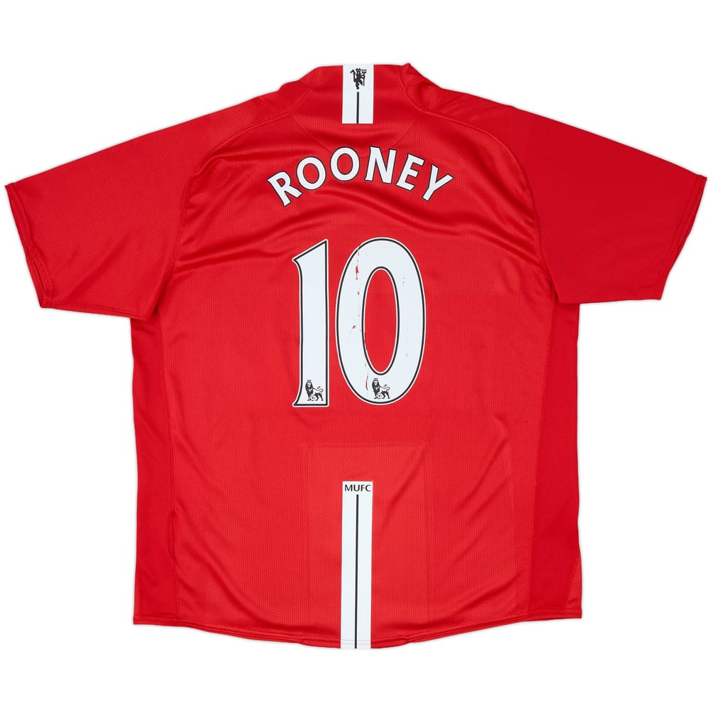 2007-09 Manchester United Home Shirt Rooney #10 - 5/10 - (XL)
