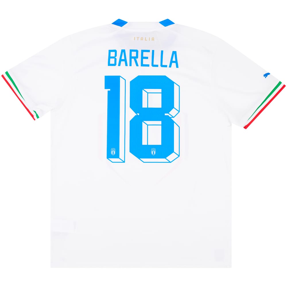 2022-23 Italy Away Shirt Barella #18