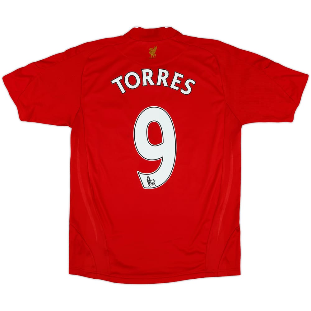 2008-10 Liverpool Home Shirt Torres #9 - 8/10 - (L.Boys)