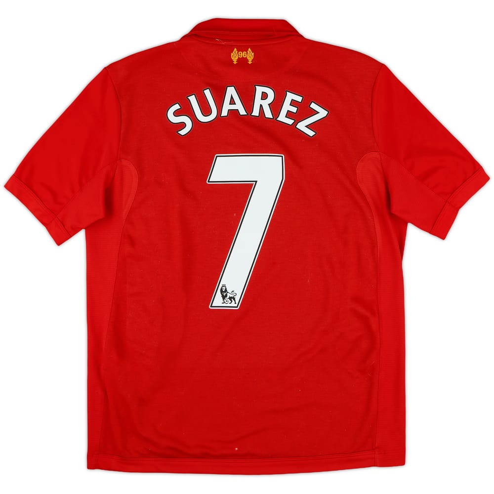 2012-13 Liverpool Home Shirt Suarez #7 - 9/10 - (XL.Boys)