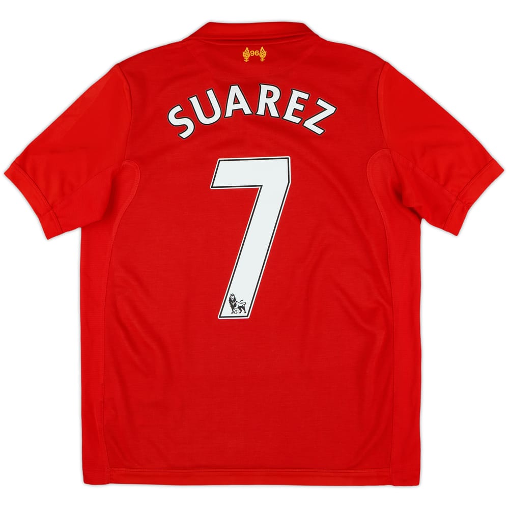 2012-13 Liverpool Home Shirt Suarez #7 - 9/10 - (XL.Boys)