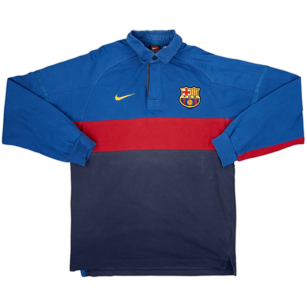 1998-99 Barcelona Nike Rugby Polo L/S Shirt - 7/10 - (M)