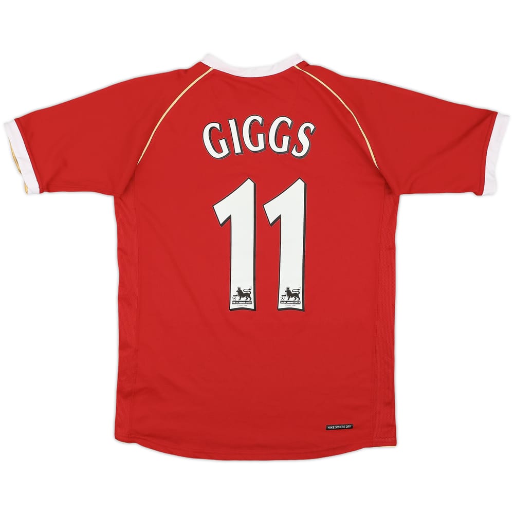 2006-07 Manchester United Home Shirt Giggs #11 - 7/10 - (XL.Boys)
