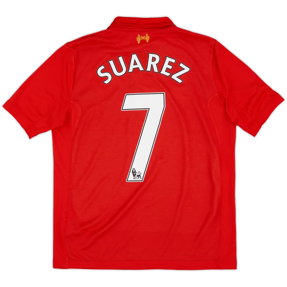 2012-13 Liverpool Home Shirt Suarez #7 - 8/10 - (XL.Boys)