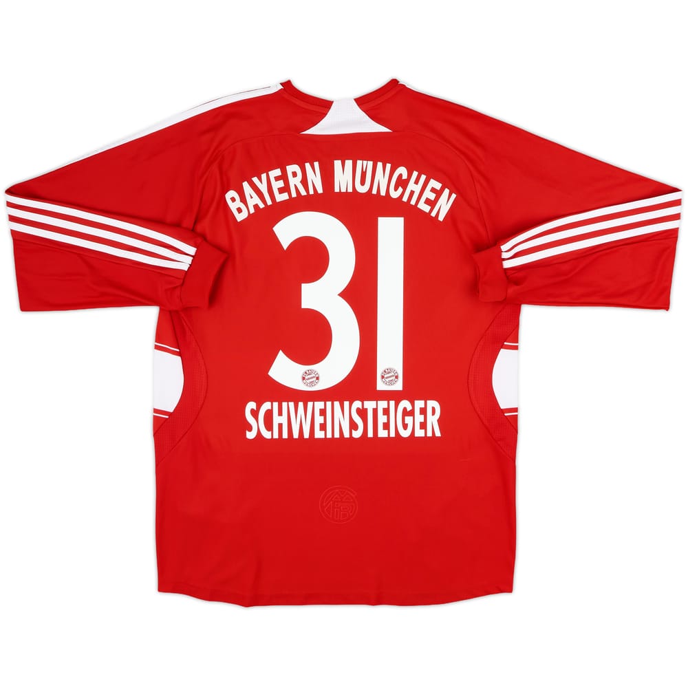 2008-09 Bayern Munich Home L/S Shirt Schweinsteiger #31 - 8/10 - (XL.Boys)