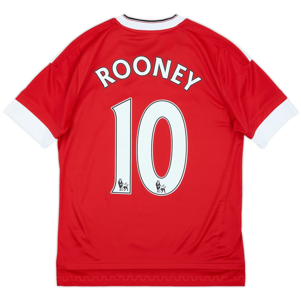 2015-16 Manchester United Home Shirt Rooney #10 - 8/10 - (L.Boys)