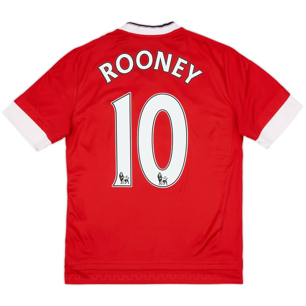 2015-16 Manchester United Home Shirt Rooney #10 - 8/10 - (L.Boys)
