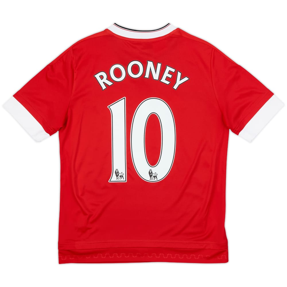 2015-16 Manchester United Home Shirt Rooney #10 - 8/10 - (L.Boys)