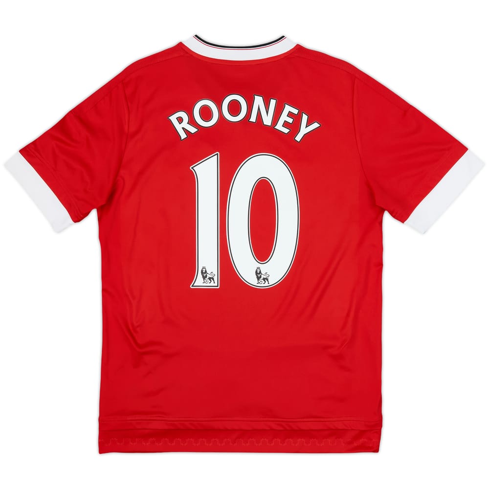 2015-16 Manchester United Home Shirt Rooney #10 - 9/10 - (XL.Boys)