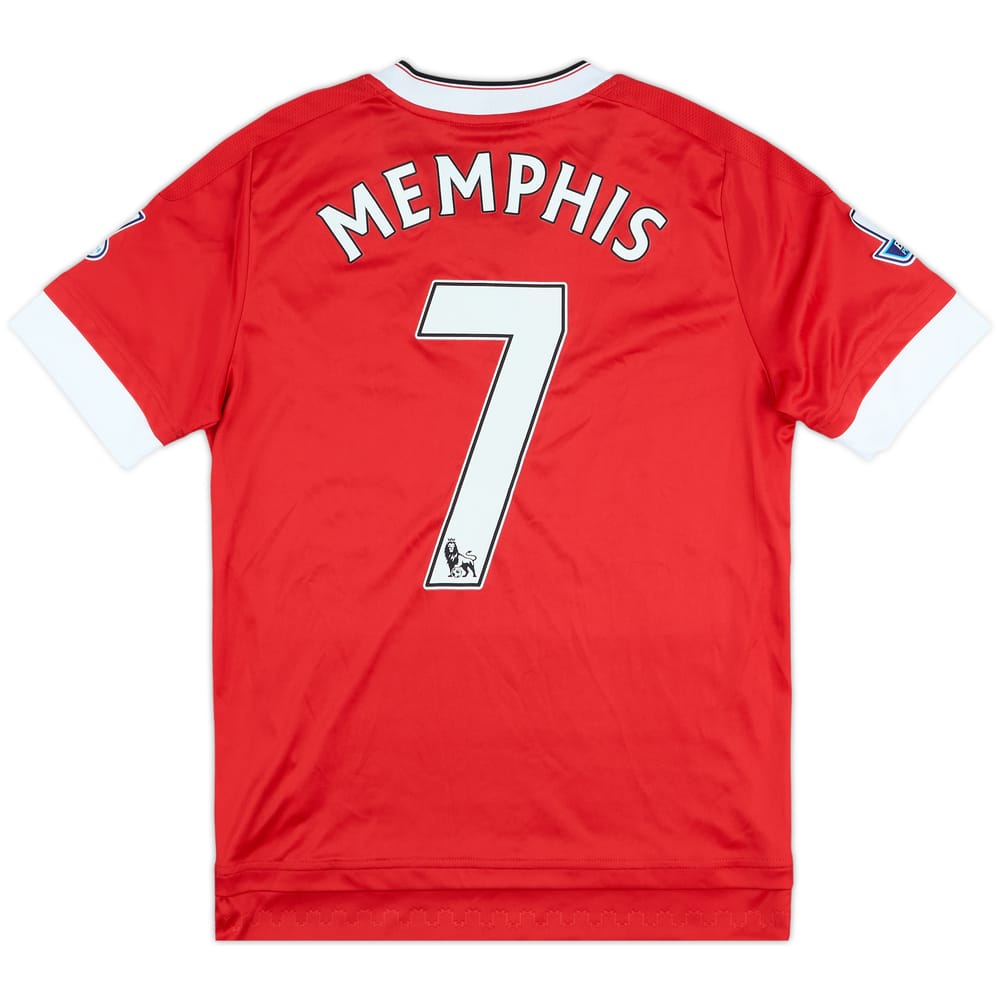 2015-16 Manchester United Home Shirt Memphis #7 - 8/10 - (L.Boys)