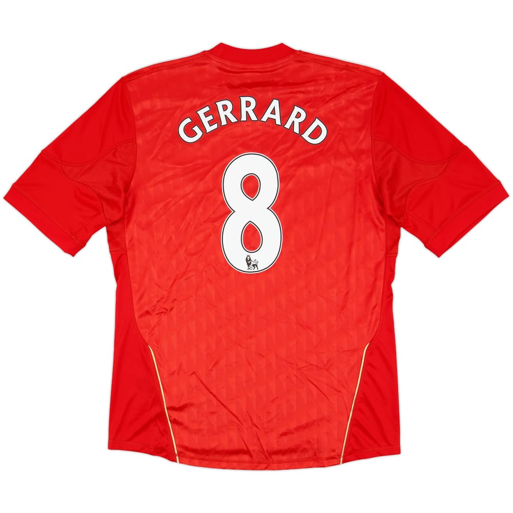 2010-12 Liverpool Home Shirt Gerrard #8 - 8/10 - (L)