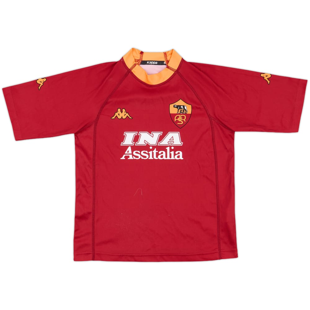2000-01 Roma Basic Home Shirt - 8/10 - (L.Boys)