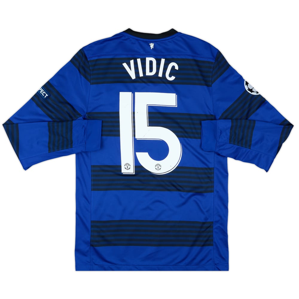 2011-13 Manchester United Away L/S Shirt Vidic #15 - 7/10 - (S)