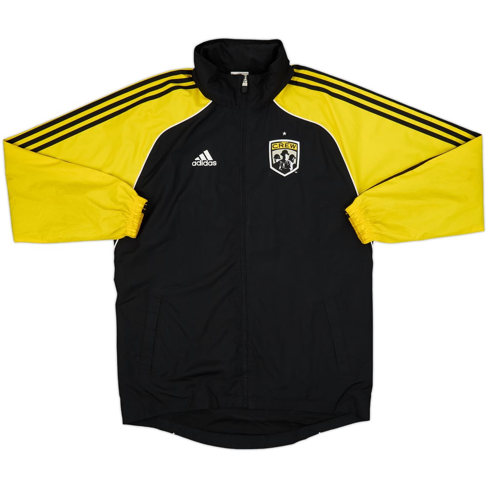 2010-11 Columbus Crew adidas 1/4 Zip Hooded Rain Jacket - 8/10 - (M/L)