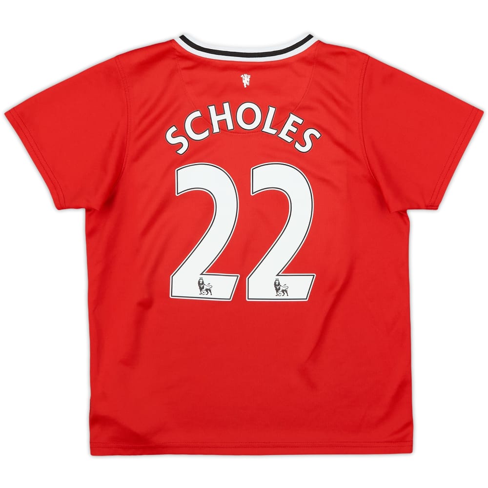 2011-12 Manchester United Home Shirt Scholes #22 - 8/10 - (7-8 Years)