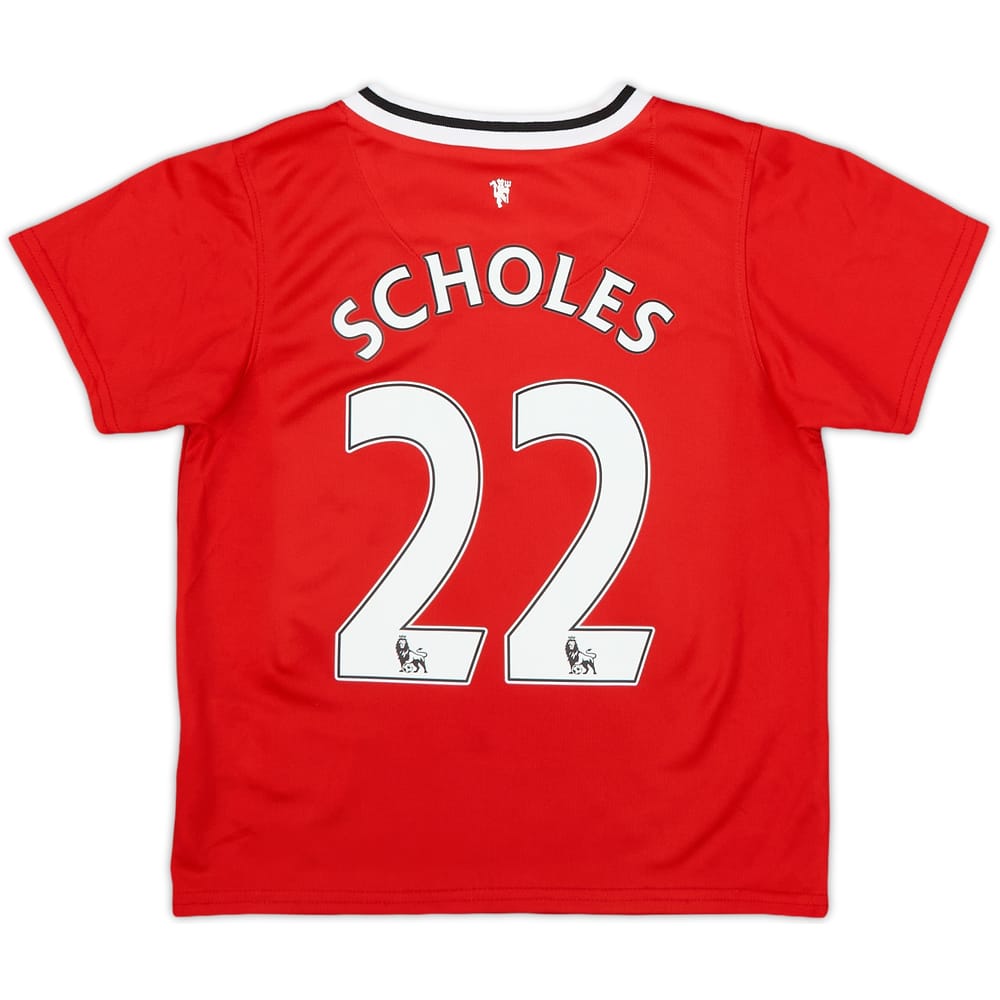 2011-12 Manchester United Home Shirt Scholes #22 - 9/10 - (4-5 Years)