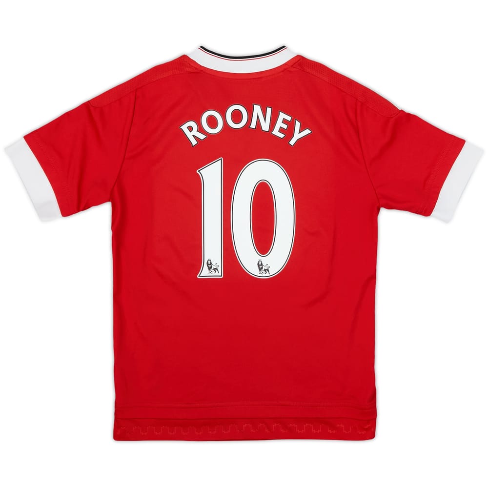2015-16 Manchester United Home Shirt Rooney #10 - 8/10 - (S.Boys)