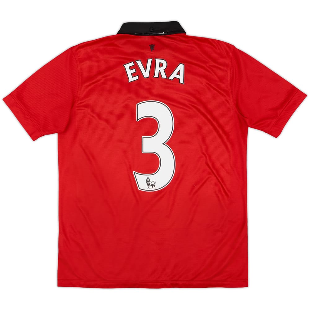 2013-14 Manchester United Home Shirt Evra #3 - 9/10 - (XL.Boys)