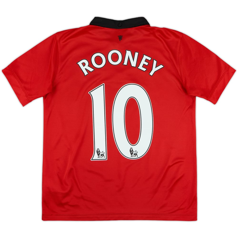 2013-14 Manchester United Home Shirt Rooney #10 - 8/10 - (L.Boys)