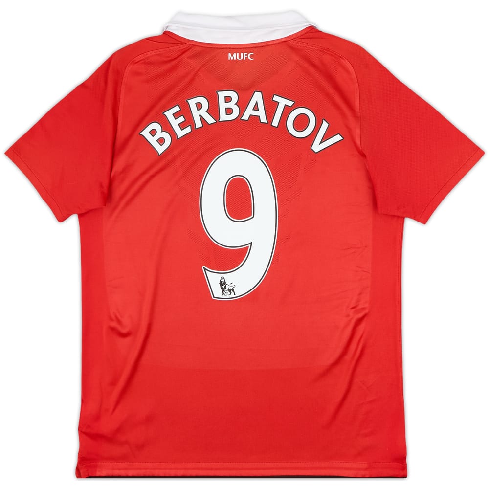 2010-11 Manchester United Home Shirt Berbatov #9 - 8/10 - (XL.Boys)