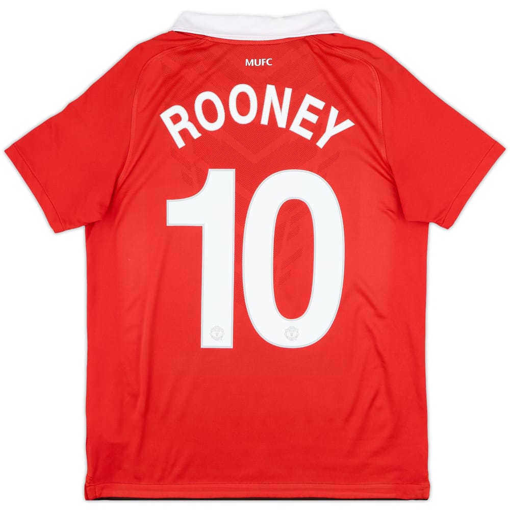 2010-11 Manchester United Home Shirt Rooney #10 - 9/10 - (XL.Boys)