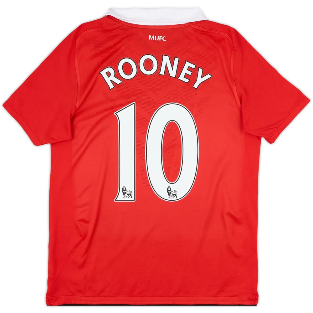 2010-11 Manchester United Home Shirt Rooney #10 - 8/10 - (XL.Boys)