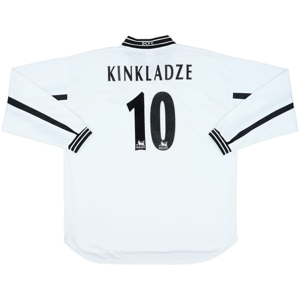 1999-01 Derby County Home L/S Shirt Kinkladze #10 - 7/10 - (XL)