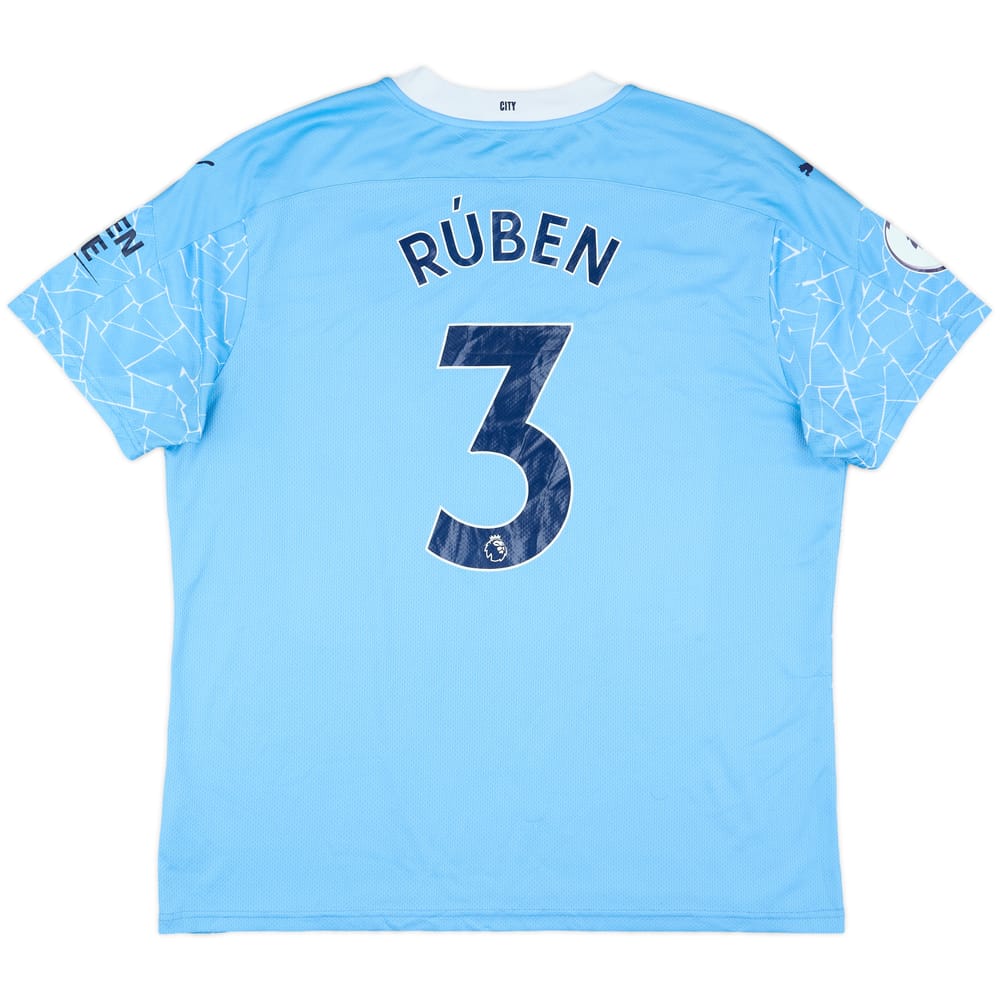 2020-21 Manchester City Home Shirt Ruben #3 - 7/10 - (XXL)