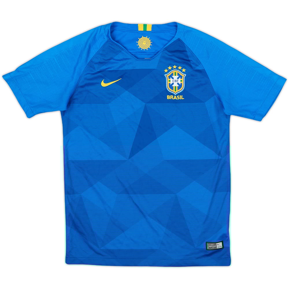 2018-19 Brazil Away Shirt - 8/10 - (L.Boys)