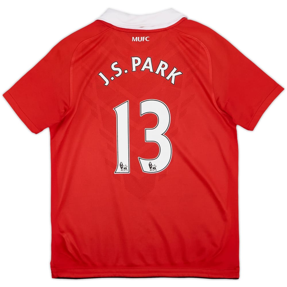 2010-11 Manchester United Home Shirt J.S.Park #13 - 7/10 - (M.Boys)