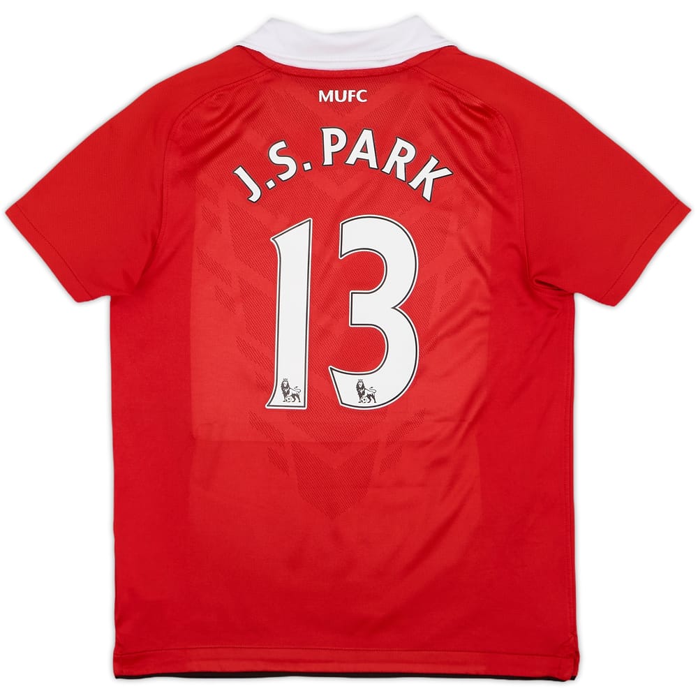 2010-11 Manchester United Home Shirt J.S.Park #13 - 8/10 - (S.Boys)